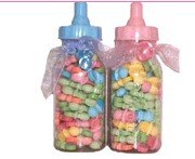 Large baby bottle sales filled with candy