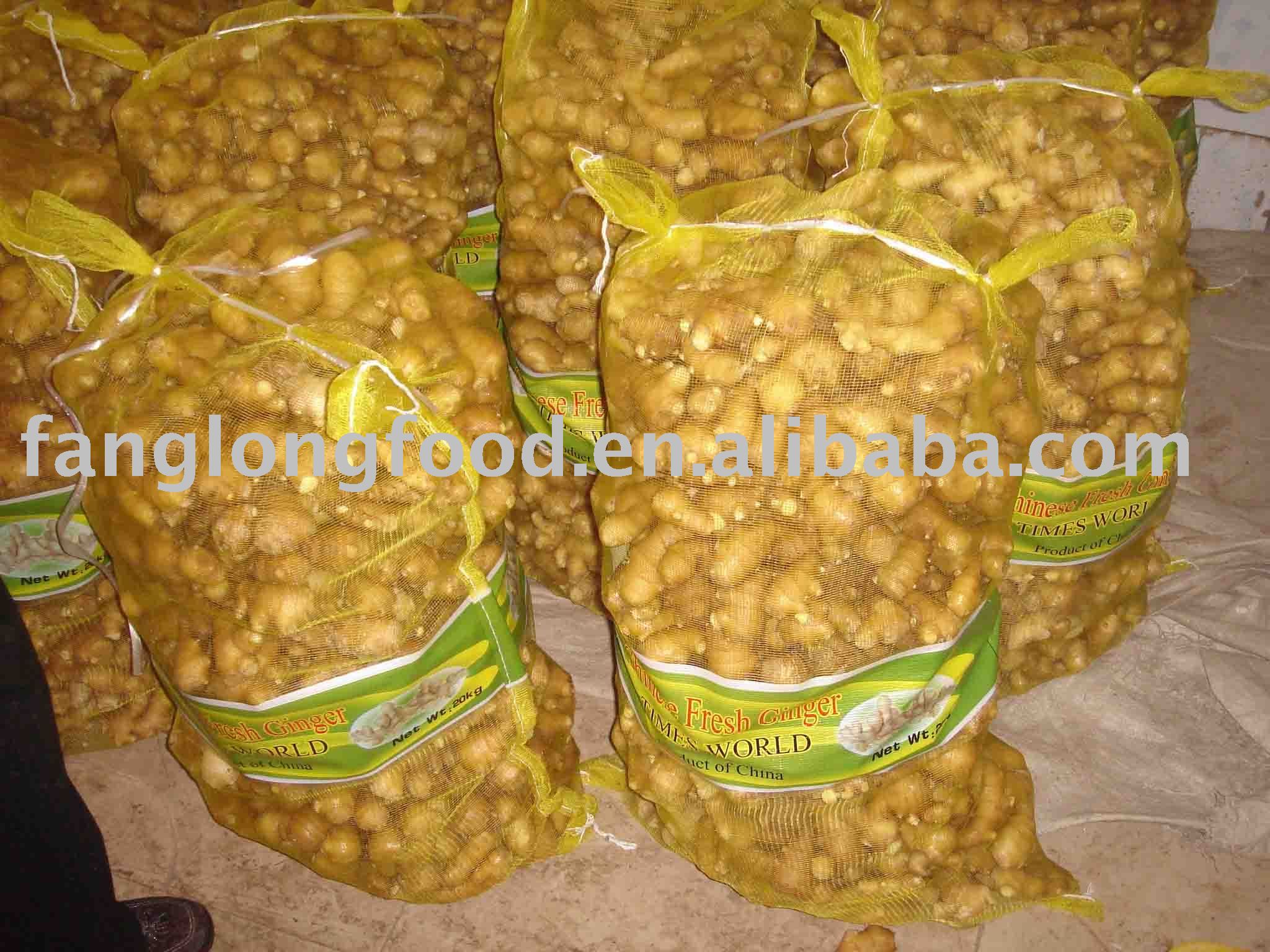 Sell Ginger in 20kg mesh bag 8613706385214