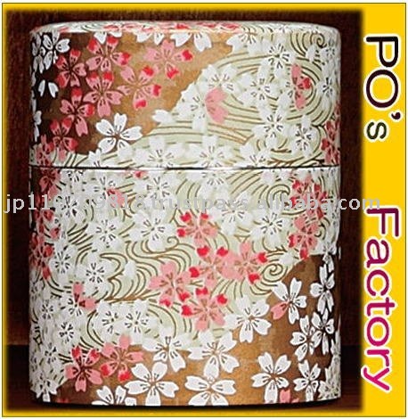 Tea Can -  Hand  made-Japanese  design  - 100/150/200/300g  Size-two type