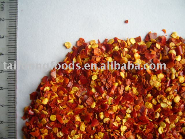 Hot  red   crushed   chili .