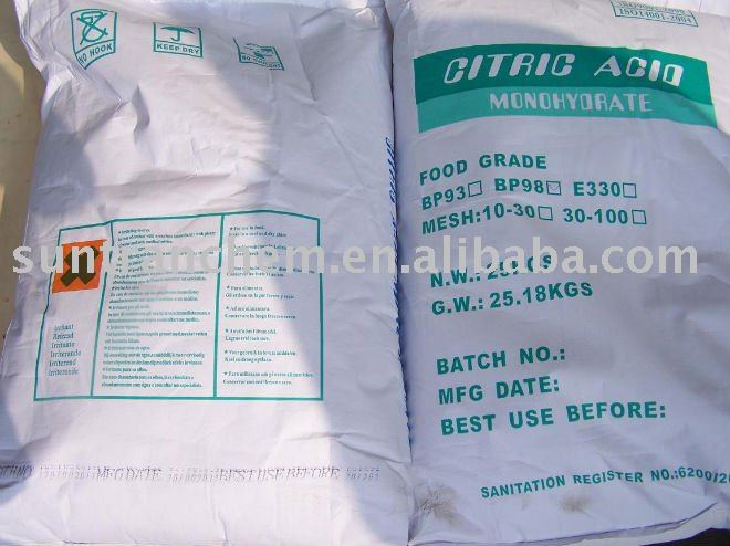 Citric Acid Monohydrate BP98/BP93