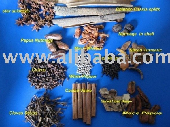 Spices-Cloves,  Black  Pepper, White Pepper, Mace, Nutmegs,