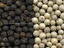 black and white pepper
