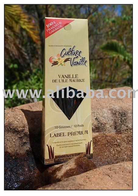 Vanilla Pods (10) Label Premium blistered 100% Made in Mauritius
