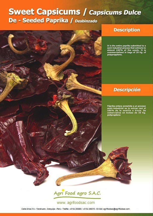 Deseeded Paprika