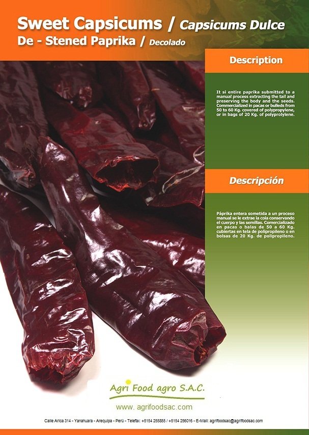 Destemmed Paprika