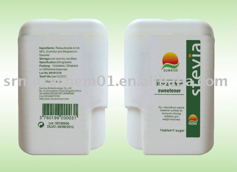 stevia tablet in dispenser