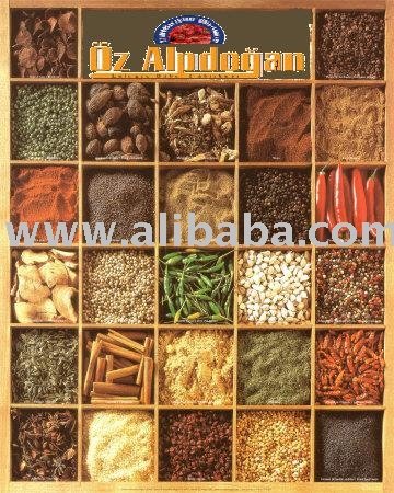 Sumac, Oregano, Dried Chili, Powder And Crushed Chili, Mint, Cumin,  , Parsley, Coriander, Pistachio