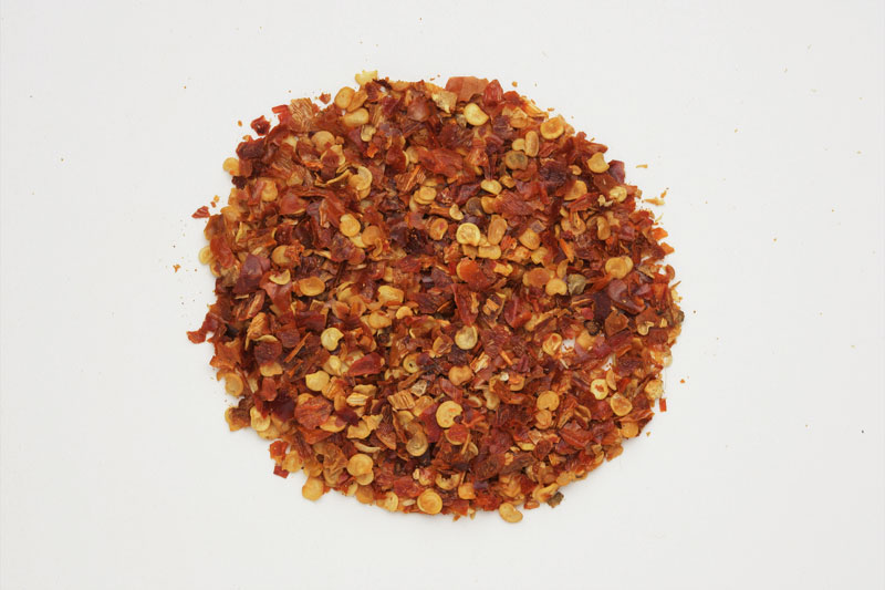 Steam Sterilized + Organic Red Chilli Flakes