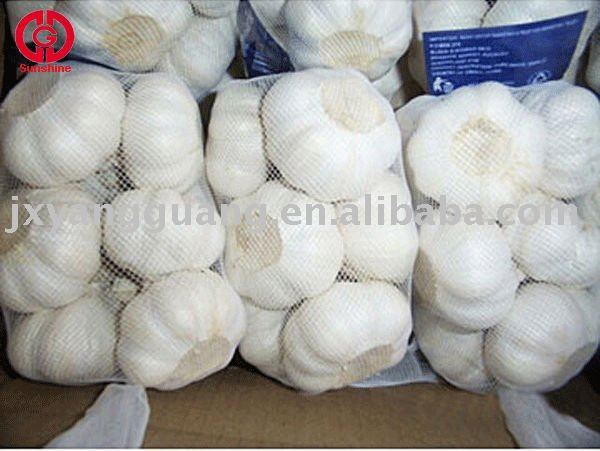 Chinese  pure   white   garlic  in  10kg   mesh  bag