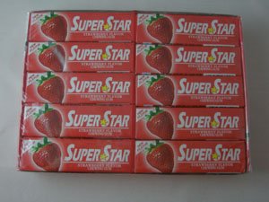 chewing gum ( strawberry )