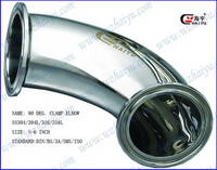 Sanitary 90 Degree Elbow  Clamped 