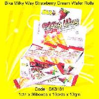 Milk Way Strawberry Flv. Cream Wafer Rolls products,Malaysia Milk Way ...