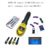 car mp3 player+ Fm transmitter+  LCD   display +SD/MMC/USB/audio in+folder(option)