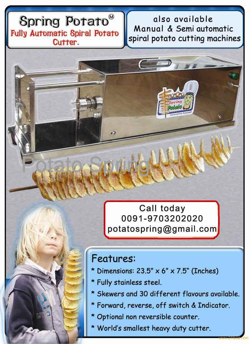 stainless steel semi-automatic potato curly fry