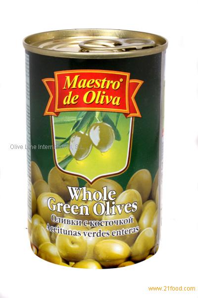 Whole green olives. Brand: Maestro de Oliva. 300 gr. Can.,Spain price ...