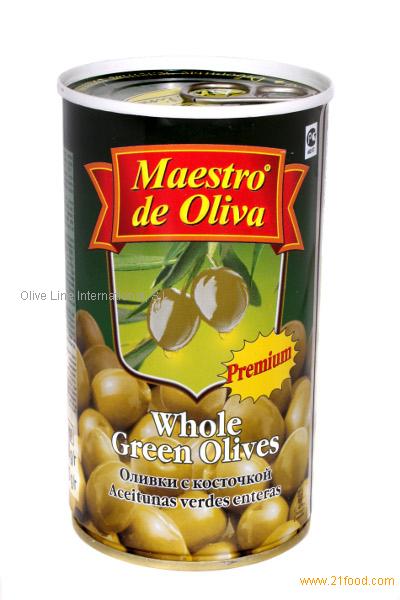 Whole green olives. Brand: Maestro de Oliva. 350 gr. Can.,Spain price ...