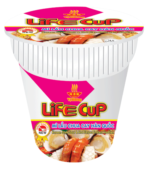Korean Style Hot & Sour Flavour Cup Instant noodles