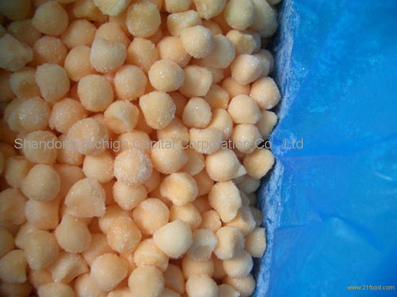 IQF Frozen yellow melon balls,China price supplier - 21food