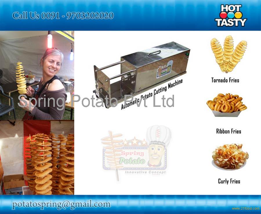 Curly fries potato machine,India price supplier - 21food