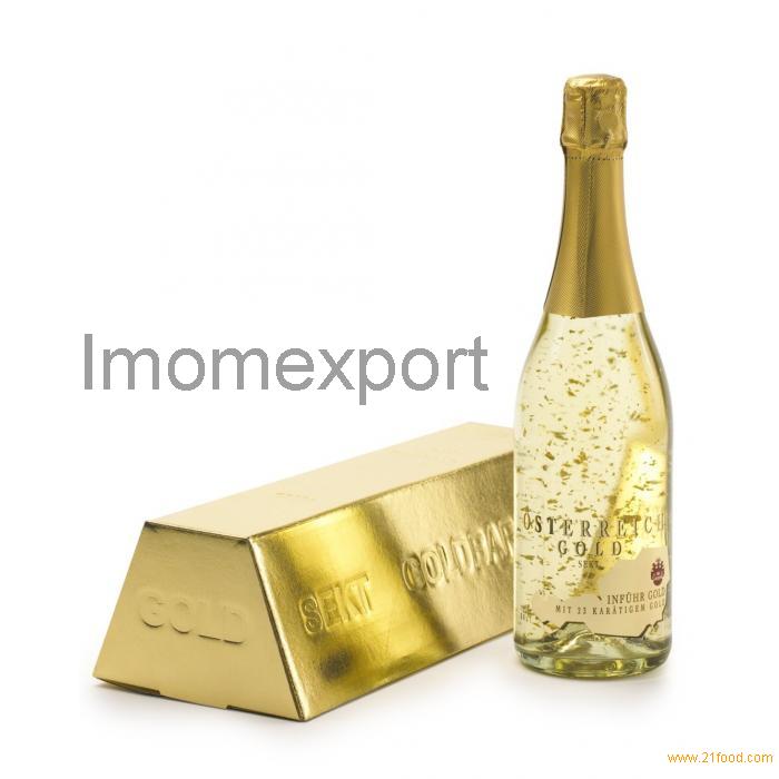 Sparkling wine with gold