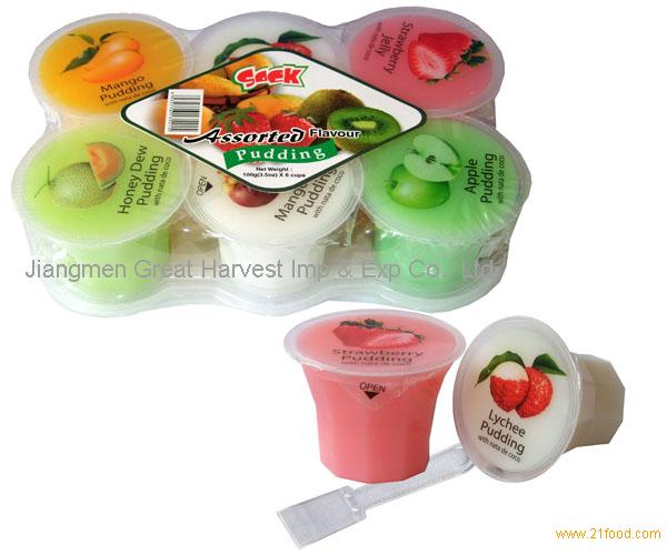 Assorted Flavour Pudding,China price supplier - 21food