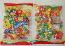 Bubble gum lollipop