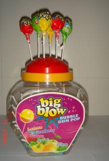 Bubble gum lollipop(jar)