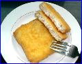 breaded codfish steak