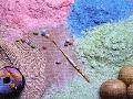 Potato flakes for coloured fish lure