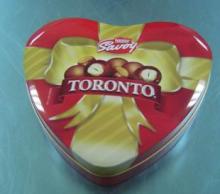  heart - shape   tin  box