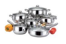 12Pcs  Stainless  Steel Cookware  Set 