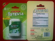  stevia   tablets  in a dispenser--coffee,tea,drinking