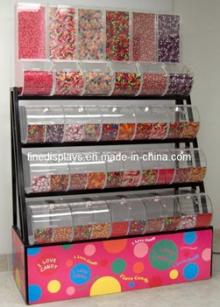 4-tier Candy Display Rack With Candy Bins Scoops