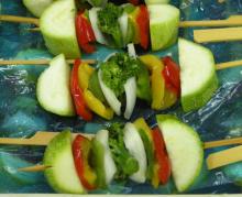 frozen vegetables skewer