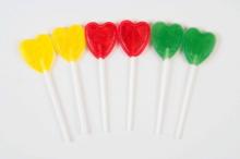 heart-shaped lollipops
