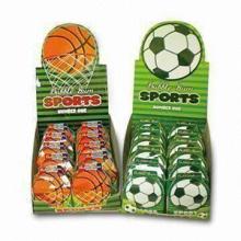 5g bubble gum ball w/ sports ball &sticker