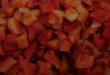 frozen red pepper dices