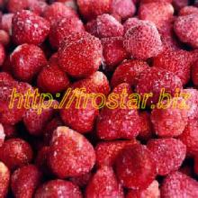 Frozen red strawberry