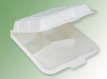 corn starch based biodegradable three coms container