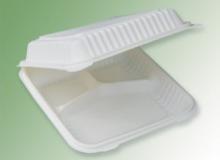 eco friendly , biodegradable three coms container