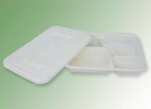 corn starch based biodegradable five coms container