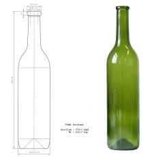 750ml glass wine bottle