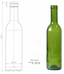 375ml glass wine bottle