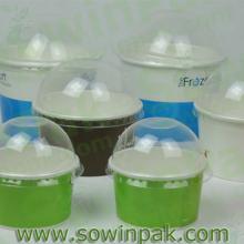 Ice cream cup with dome lids
