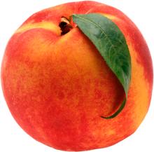 Frozen yellow peach