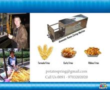 Curly fries potato machine,India price supplier - 21food