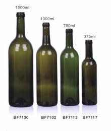 Glass wine bottle