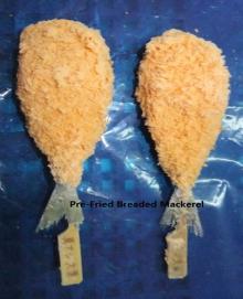 Fried breaded mackerel