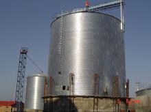 steel silos for rice storage with flat bottom